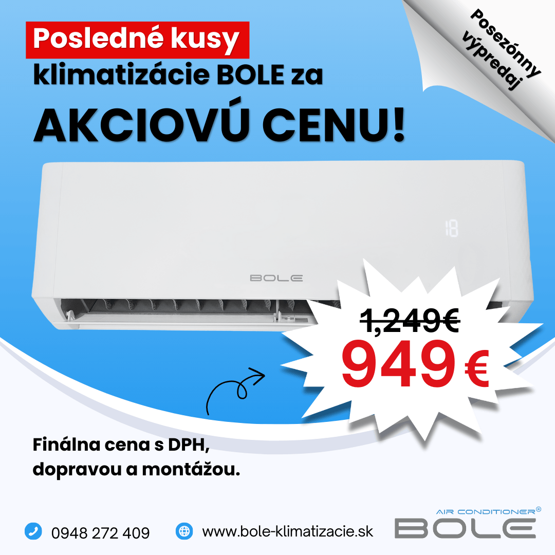 Jesenný výpredaj klimatizácií BOLE